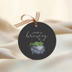 A Baby is Brewing Halloween   Favour Tags