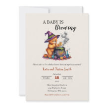 A Baby Is Brewing Halloween Teddy Bear & Caldron
