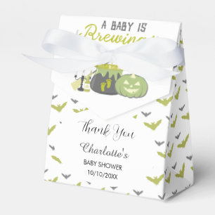 A Baby Is Brewing Halloween Witch Baby Shower Favor Box