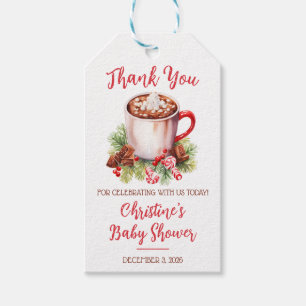 A Baby is Brewing, Holiday Hot Cocoa Baby Shower Gift Tags