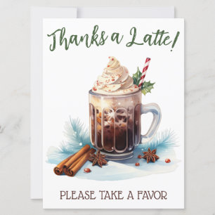 A Baby is Brewing, Holiday Iced Coffee Favour Sign Invitation
