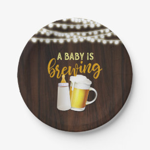 A Baby is Brewing Paper Plate
