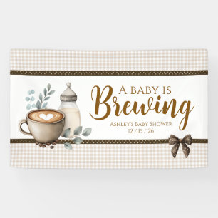 A Baby is Brewing Personalized Baby Shower Banner