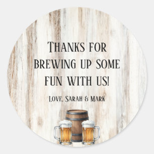 A Baby is Brewing Rustic Shower Favour Sticker