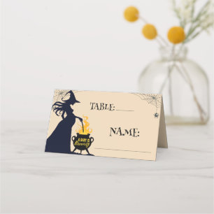 A Baby Is Brewing Shower Halloween Cauldron Table Place Card