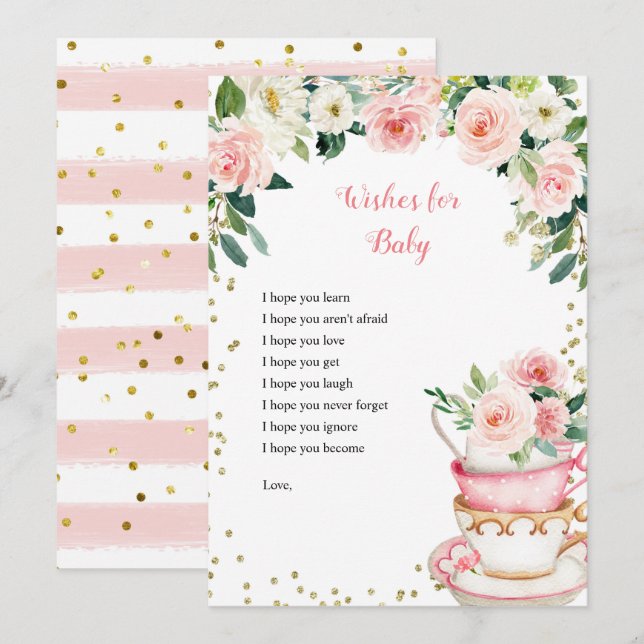 A Baby is Brewing Tea Party Baby Shower Card (Front/Back)