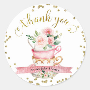 A Baby is Brewing Tea Party Baby Shower Sticker