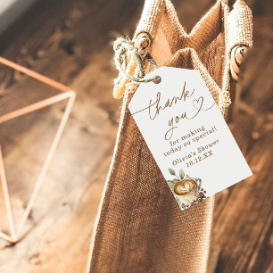 A Baby is Brewing Thank You Favour Tags, Coffee Gift Tags