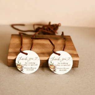 A Baby is Brewing Thank You Favour Tags, Coffee Tags