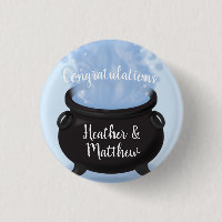 A Baby is Brewing Witch Baby Shower Gothic Blue