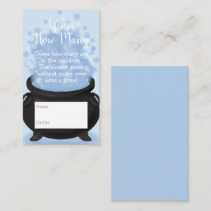 A Baby is Brewing Witch Baby Shower Gothic Blue Enclosure Card