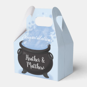 A Baby is Brewing Witch Baby Shower Gothic Blue Favor Box
