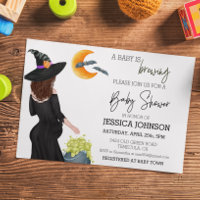 A baby is Brewing Witch Watercolor Custom 