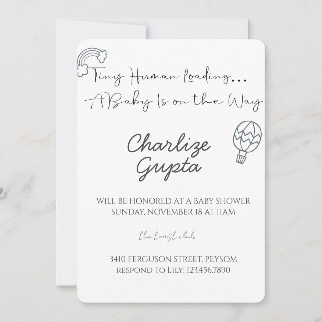 A Baby Is on the Way Baby Shower  Invitation (Front)