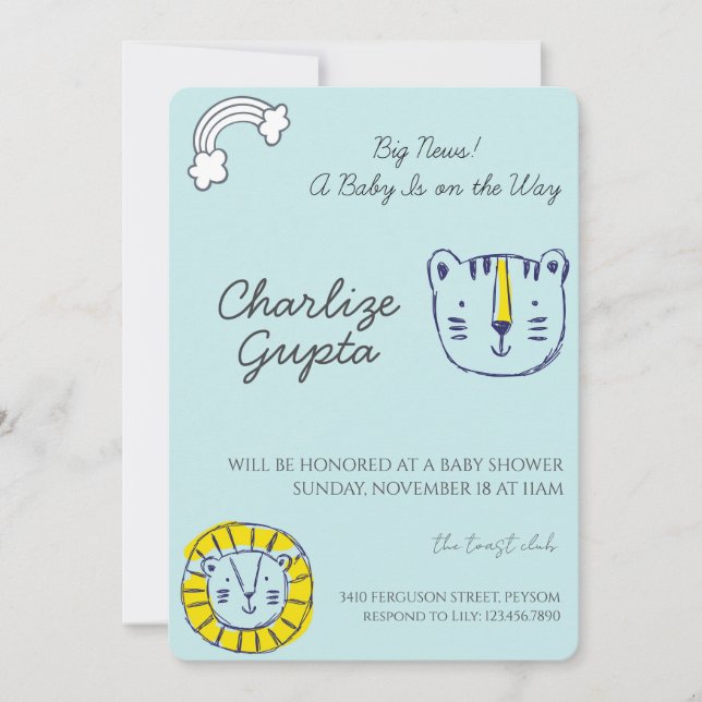 A Baby Is on the Way Baby Shower  Invitation (Front)