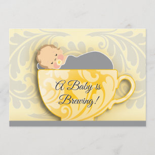 A Baby Shower Tea Party Gender Neutral Invitation