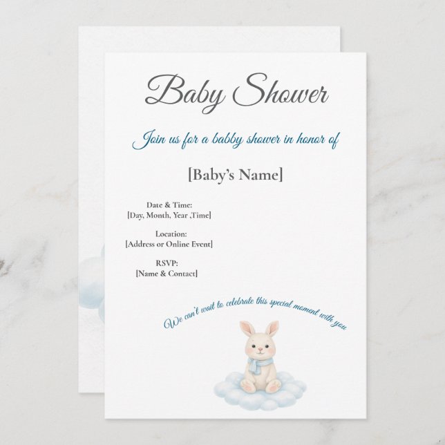 A Baby Shower to Celebrate Invitation (Front/Back)