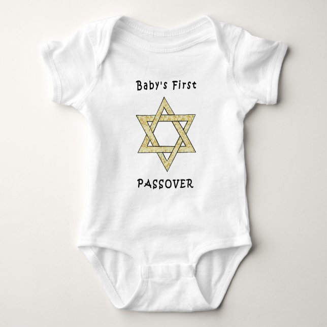 A Baby's First Passover Baby Bodysuit (Front)