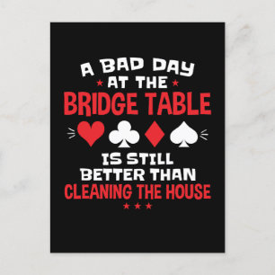 A Bad Day at the Bridge Table Funny Card Game 