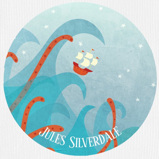 A Bad Day for Sailors Custom Name (Sailing boat personalized name label)
