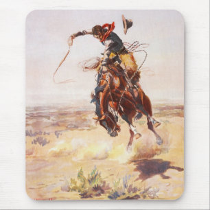 A Bad Hoss by Charles Marion Russell in 1904 Mouse Pad