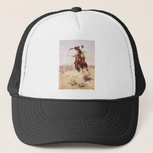 A Bad Hoss by Charles Marion Russell in 1904 Trucker Hat
