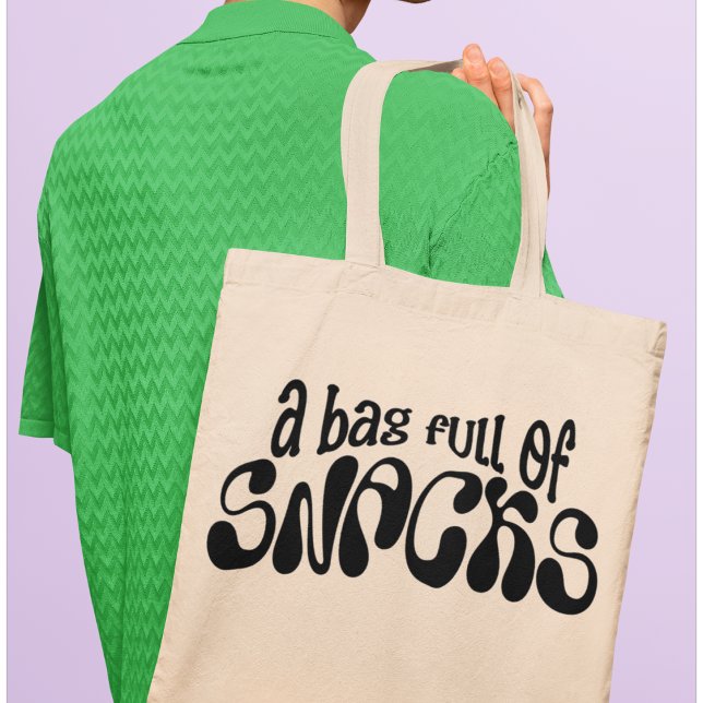 A bag full of Snacks Funny Cool Modern  (Shop now and satisfy those cravings on the move!)