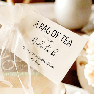A Bag of Tea from the Bride to Be Favor Tag