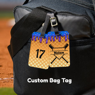 À Bagage Déchets de crème glacée de baseball étiquette de s