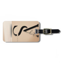 Élégante étiquette de bagages Monogram