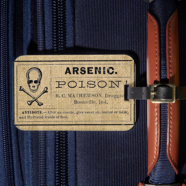 À Bagage Étiquette d'arsenic sur Burlap (Insitu Rectoal 4)