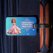 Étiquette de bagages de princesse