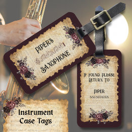À Bagage Étiquette de boîtier d'instrument de saxophone pou