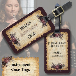 À Bagage Étiquette de cas d'instrument d'hautbois d'étudian