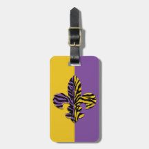 Étiquette de Fleur de lis Luggage de tigre