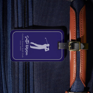 À Bagage Étiquette de golfeur élégante simple avec nom