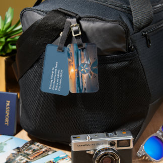 À Bagage Étiquette de la valise du dollar de sable