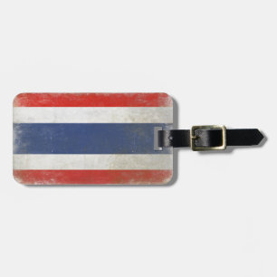 À Bagage Étiquette de sac avec le drapeau affligé de la