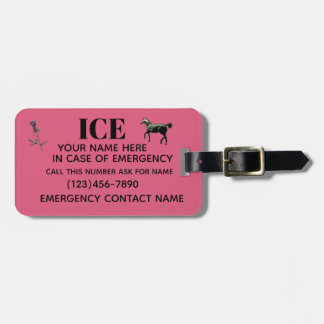 À Bagage ÉTIQUETTE DE SELLE EN CAS D'URGENCE Étiquette de b