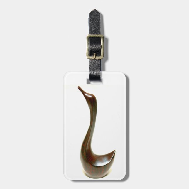 À Bagage étiquette d'oiseau sculpté (Devant Vertical)