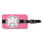 Étiquette Girly personnalisée chic rose douce de