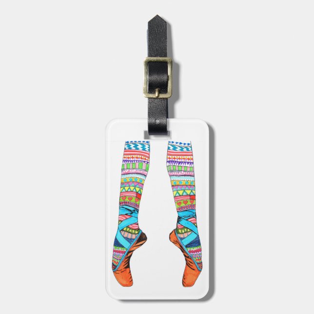 À Bagage Étiquette heureuse de ballet (Devant Vertical)