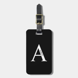 À Bagage Étiquette monogramme et nom personnalisé