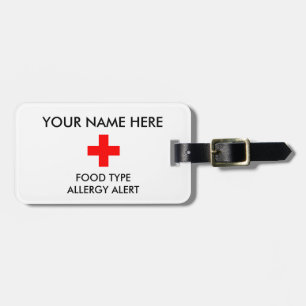 À Bagage Étiquette vigilante de l'allergie ID/ICE