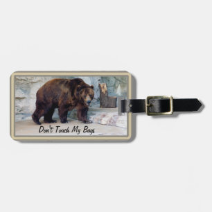 À Bagage L'ours gris ne touchent pas mon étiquette de