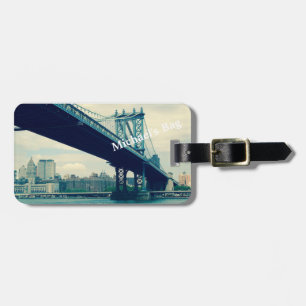 À Bagage Pont de Manhattan, étiquette faite sur commande de