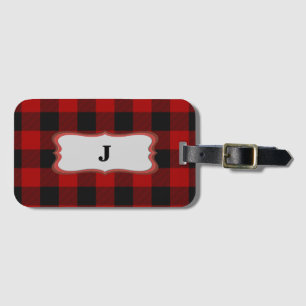 À Bagage Rob Roy Tartan Sac rouge et noir Étiquette et fent