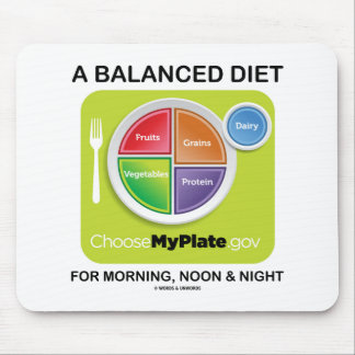 A Balanced Diet For Morning Noon And Night MyPlate Mouse Pad