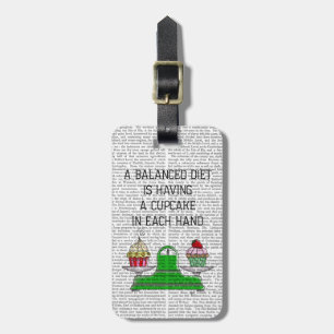 A Balanced Diet Illustration Luggage Tag