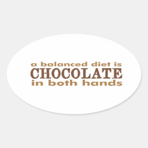A Balanced Diet is... Oval Sticker
